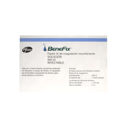 Benefix 500 UI Solución Inyectable - Factor IX de coagulación recombinante