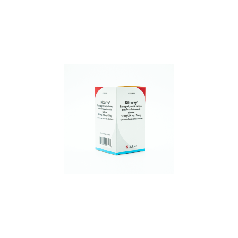 Biktarvy 200 mg / 50 mg/ 25 mg Con 30 Tabletas - Bictegravir/ Emtricitabina/ Tenofovir