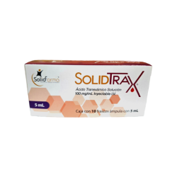 Solidtrax de 100 mg/mL Inyectable I.V. Caja con 10 Frascos ámpula con 5 mL - Ácido Tranexámico Solución