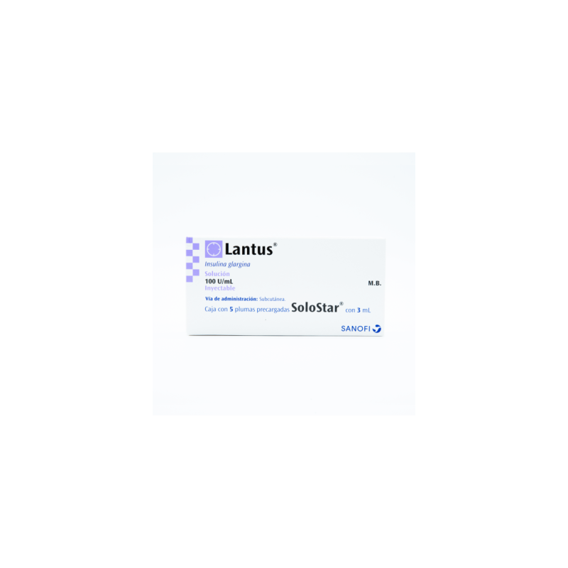 Lantus Solostar De 3.64 mg Con 5 Cartuchos - Insulina glargina